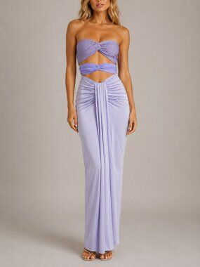 Baobab Collection Amethyst Giselle Strapless Maxi Dress Size Small 39293